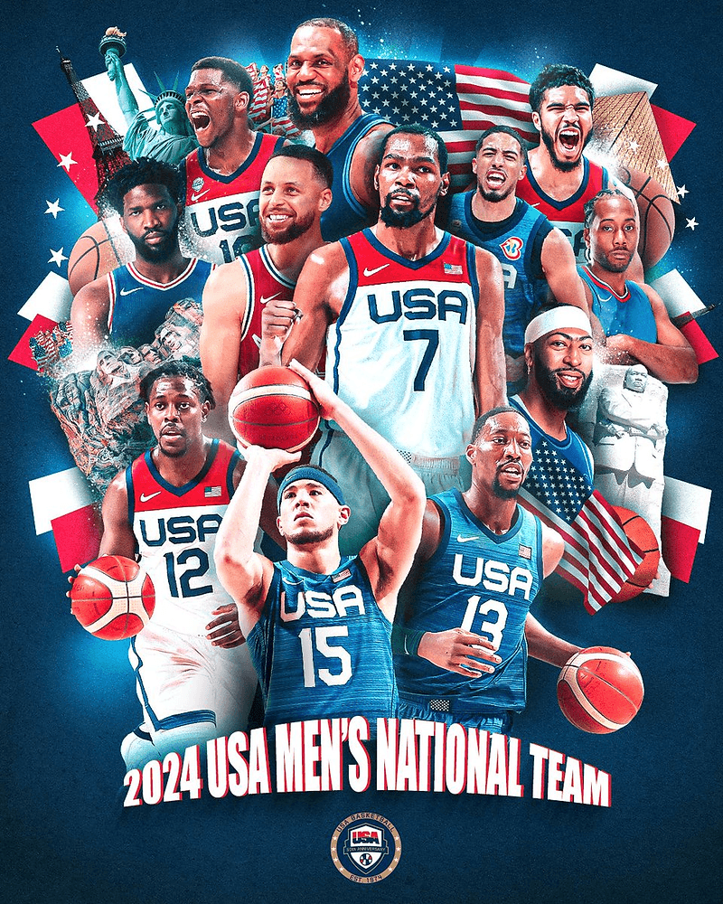【台灣運彩兆豐投注站】巴黎奧運 2024美國籃球隊:Team USA Basketball Roster for 2024 Paris Olympics